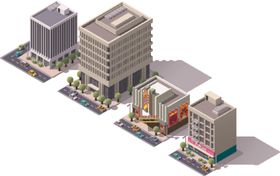 卡通城市建筑