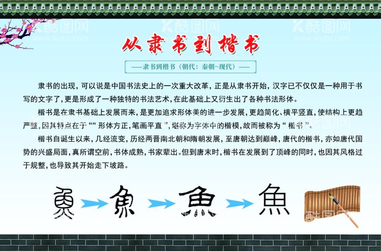 编号：90901411281656548709【酷图网】源文件下载-从隶书到楷书的发展介绍