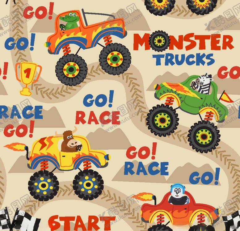 编号：67668810281459599364【酷图网】源文件下载-卡通儿童拼接图案设计