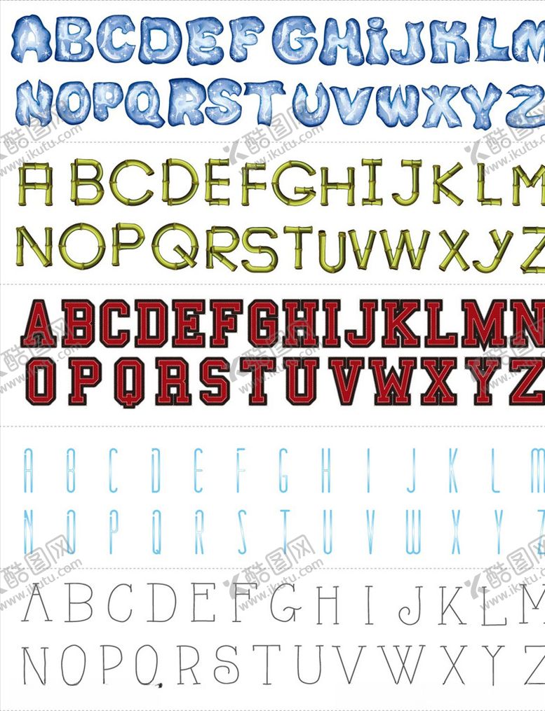 编号：93296009271001156386【酷图网】源文件下载-卡通字母