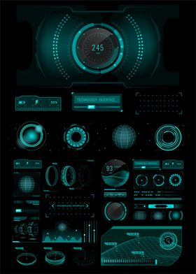 科技感炫酷数据可视化界面