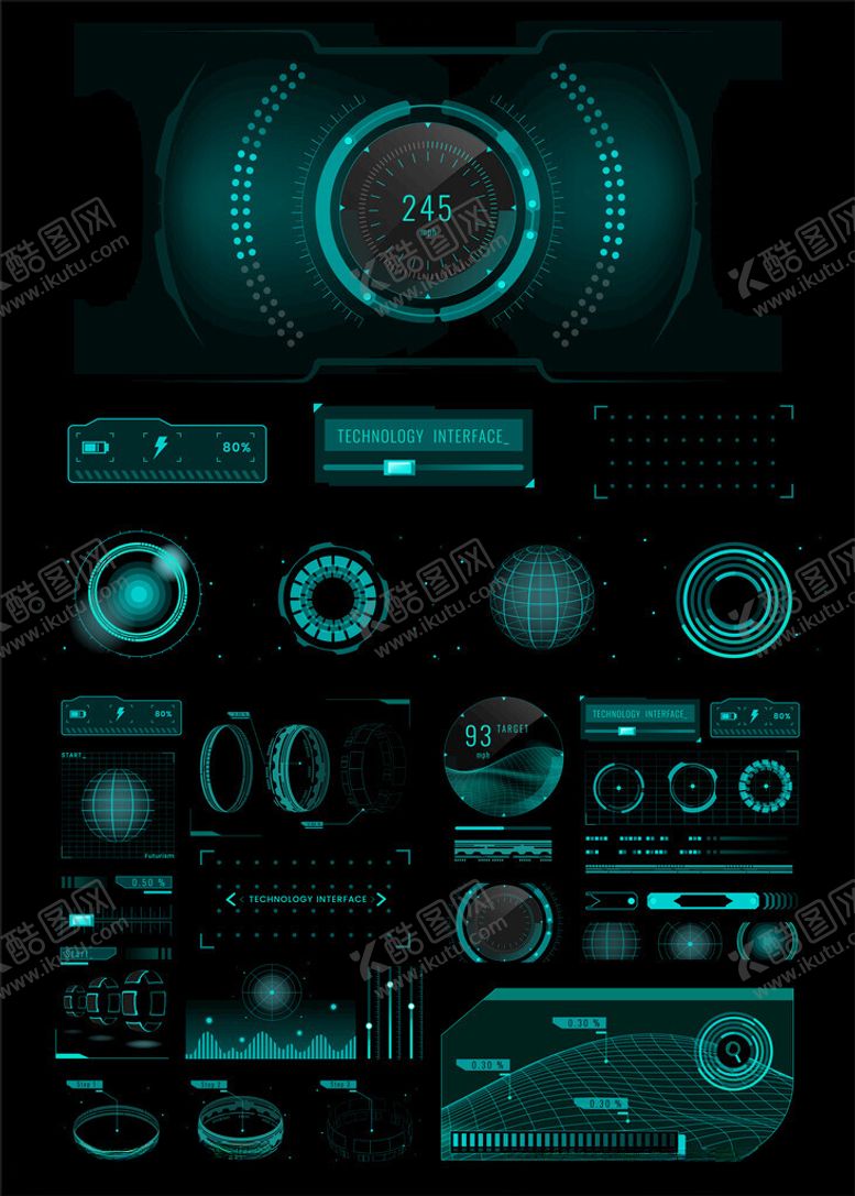 编号：43975504030824047588【酷图网】源文件下载-科技感炫酷数据可视化界面