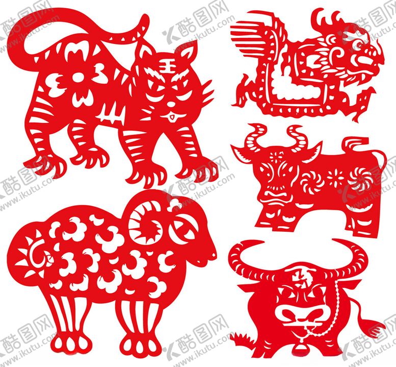 编号：24619602090206375247【酷图网】源文件下载-动物剪纸