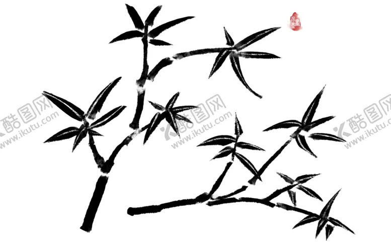 编号：89330706160351207505【酷图网】源文件下载-水墨竹子