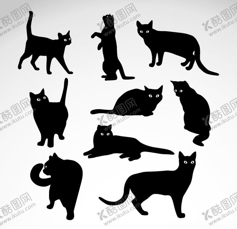 编号：24831509270016025732【酷图网】源文件下载-猫剪影
