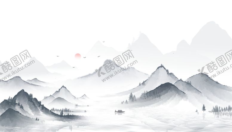 编号：33085201201018014804【酷图网】源文件下载-水墨山水背景