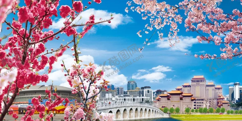 编号：39164306252124585741【酷图网】源文件下载-春天海报背景