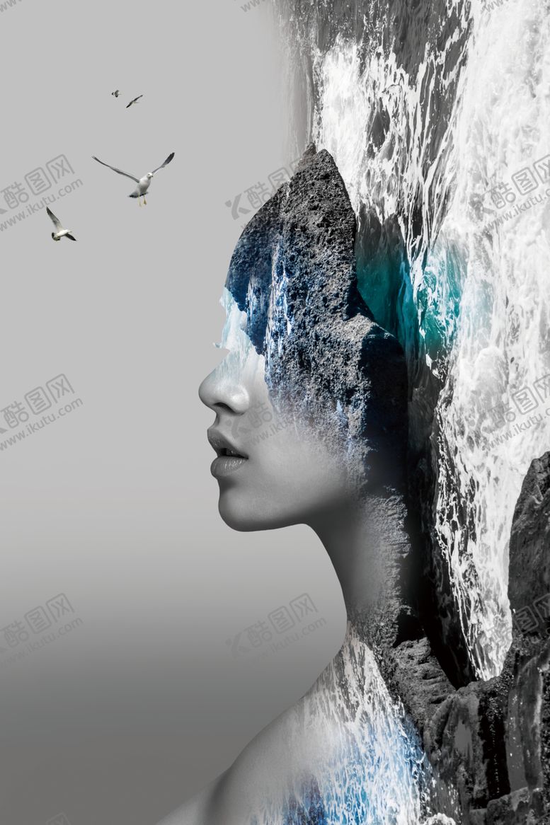 编号：34430706270912353504【酷图网】源文件下载-北欧美女装饰画