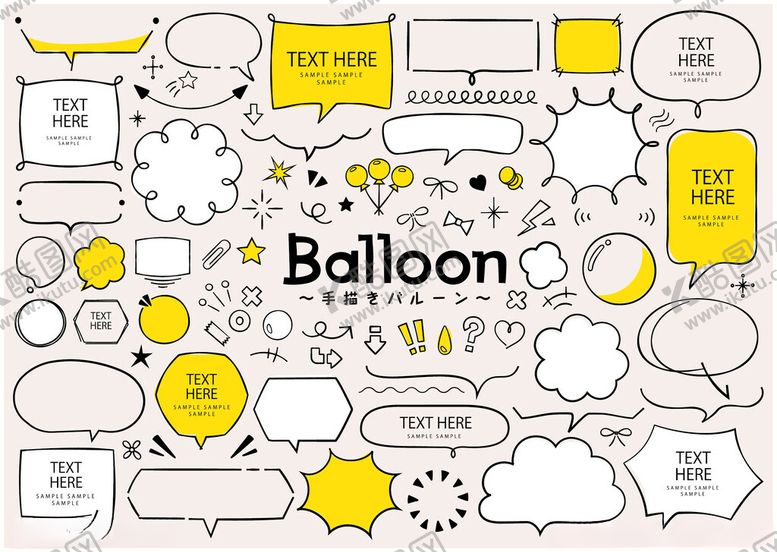 编号：16658511150127456041【酷图网】源文件下载-多彩气球主题对话框元素