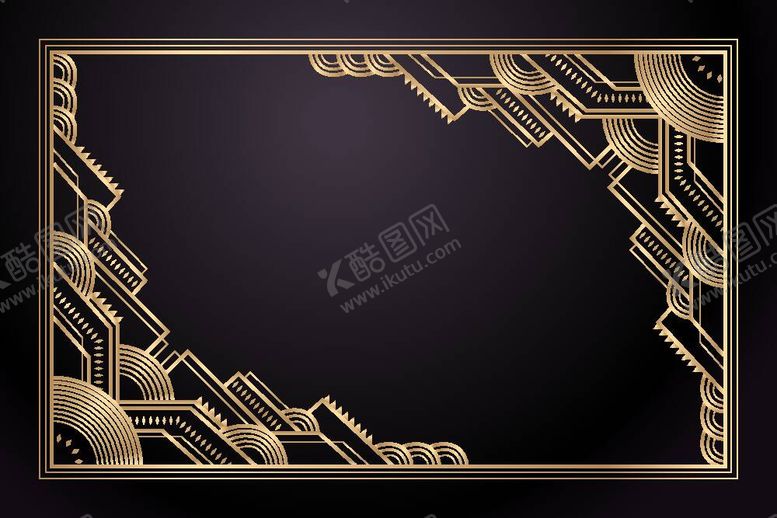 编号：36918709160152404915【酷图网】源文件下载-金色线条暗色背景