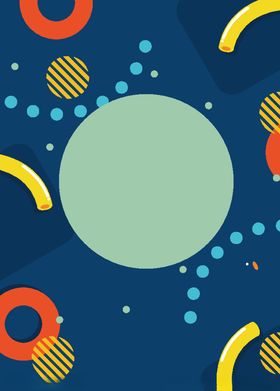 蓝色简约几何背景