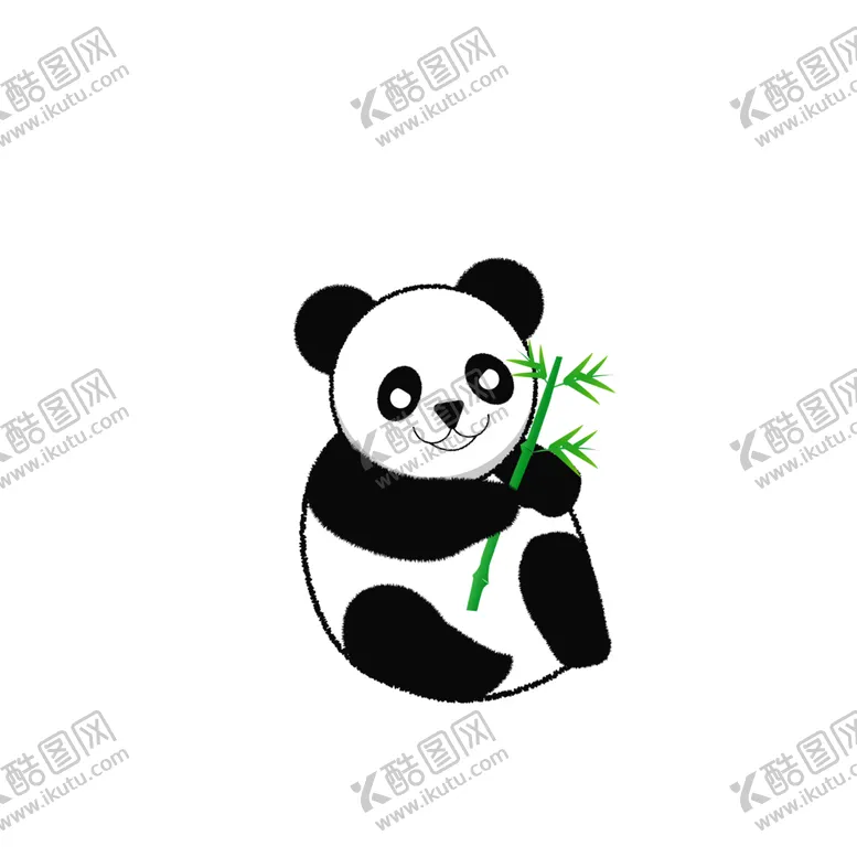 编号：14432501182036461390【酷图网】源文件下载-吃竹子的可爱大熊猫