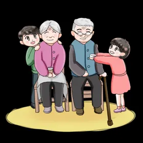 一家人团圆素材思念海报春节节日