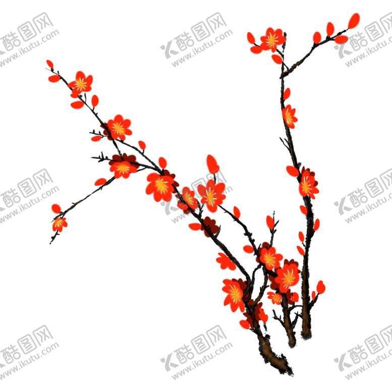 编号：74839806240619049493【酷图网】源文件下载-梅花树枝元素