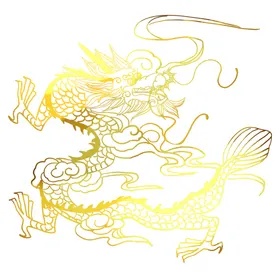 金龙双戏珠免扣纹素材色