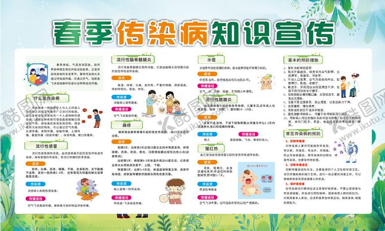 编号：31195004031154324328【酷图网】源文件下载-春季传染病知识宣传