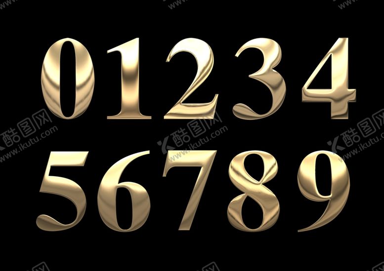 编号：87353302030327571547【酷图网】源文件下载-质感金属数字
