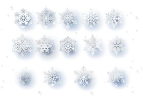 雪花圣诞节装饰海报素材