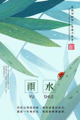 雨水节气海报