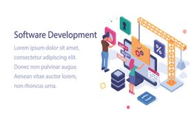 办公场景创意插画