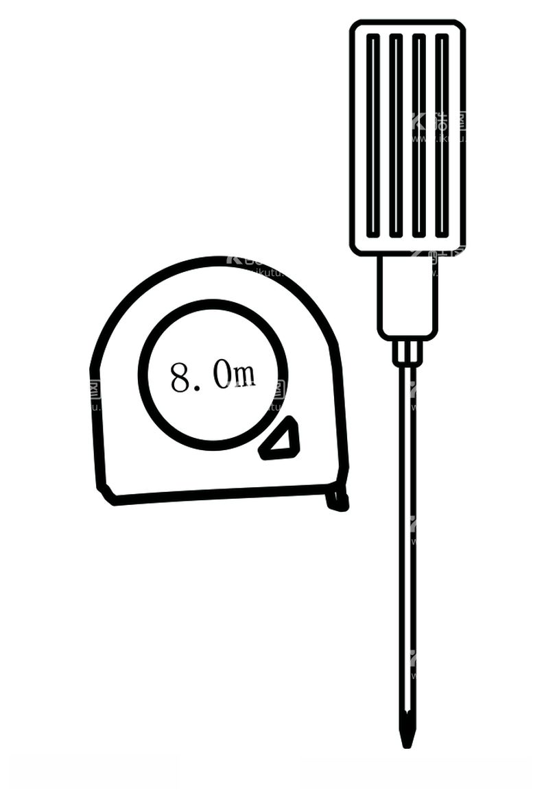 编号：24831803212212242236【酷图网】源文件下载-螺丝刀和卷尺