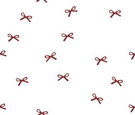 红色蝴蝶结无缝图案背景