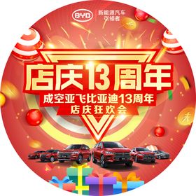 汽车18周年庆海报