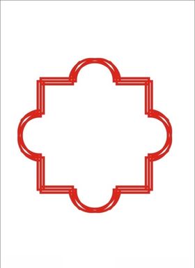 花纹 边框 福 剪纸 叶 枝蔓
