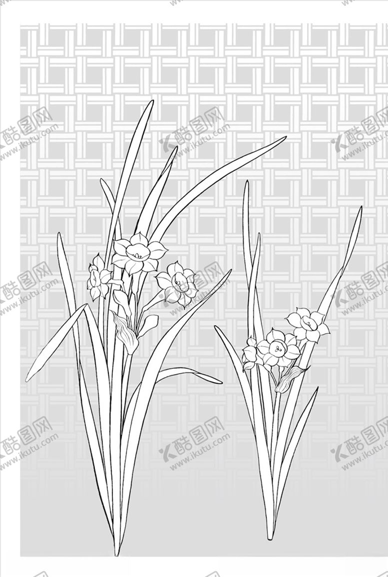 编号：36545410250202349514【酷图网】源文件下载-线描花朵