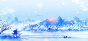 秋日山水间的静谧景致