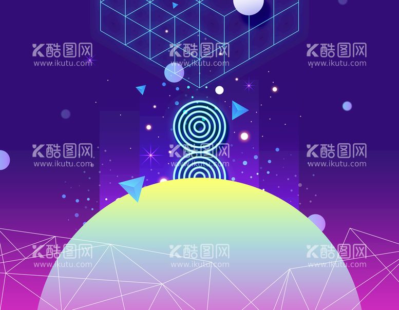 编号：50184610010138300713【酷图网】源文件下载-抽象几何背景