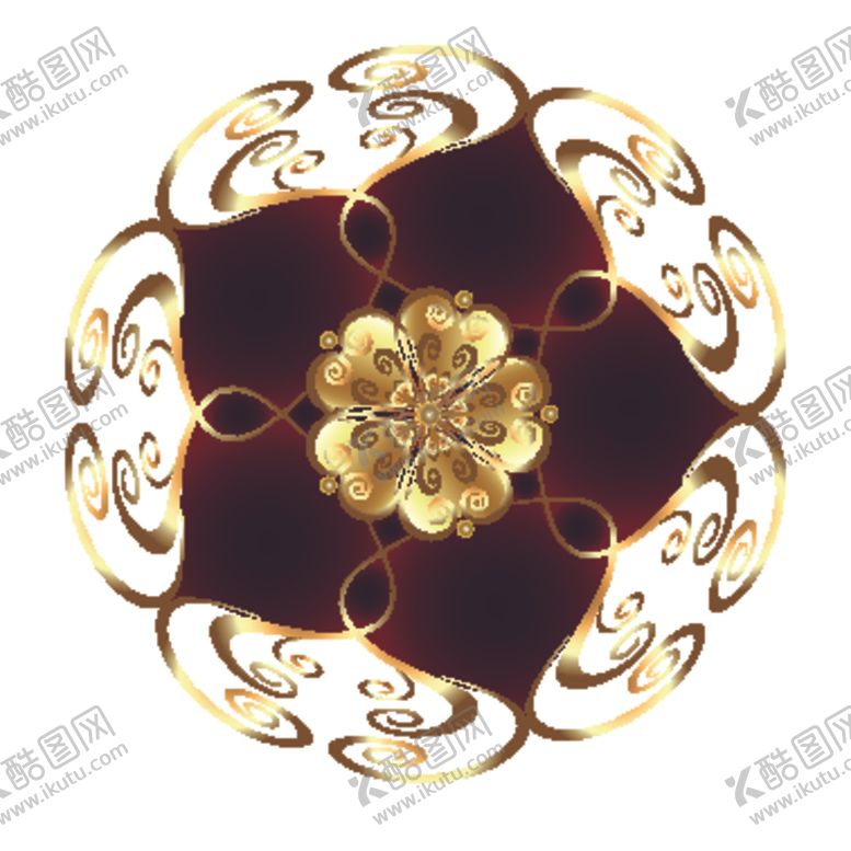 编号：39594810021045353348【酷图网】源文件下载-创意金色花纹图案设计