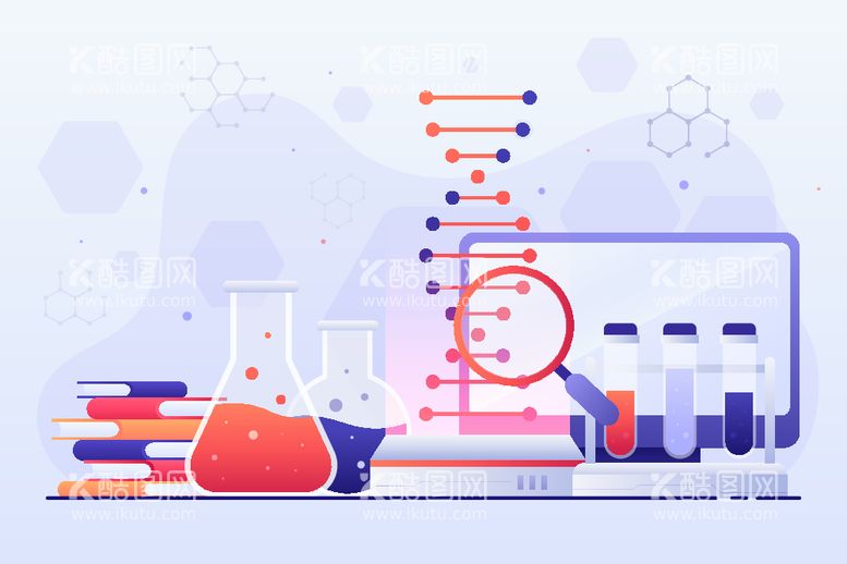 编号：11049412201610261620【酷图网】源文件下载-科学研究插画