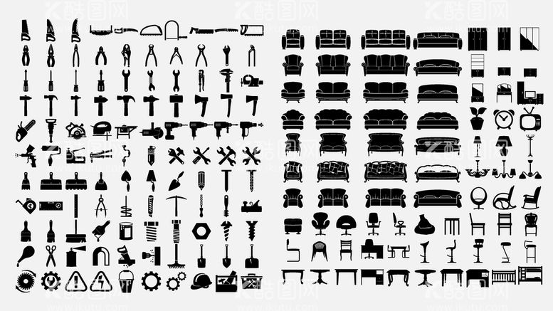 编号：40549511131430561673【酷图网】源文件下载-沙发五金工具