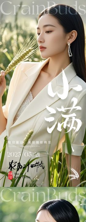 医美小满节气创意海报