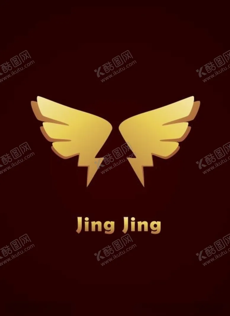 编号：55869706280428573930【酷图网】源文件下载-金色翅膀插画简易插画渐变