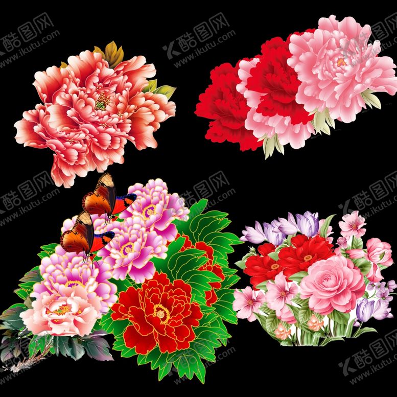 编号：90104109160051119051【酷图网】源文件下载-矢量牡丹花黄色牡丹花