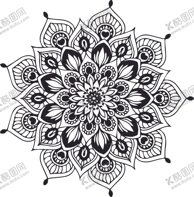 编号：48887307011253122761【酷图网】源文件下载-曼陀罗花纹