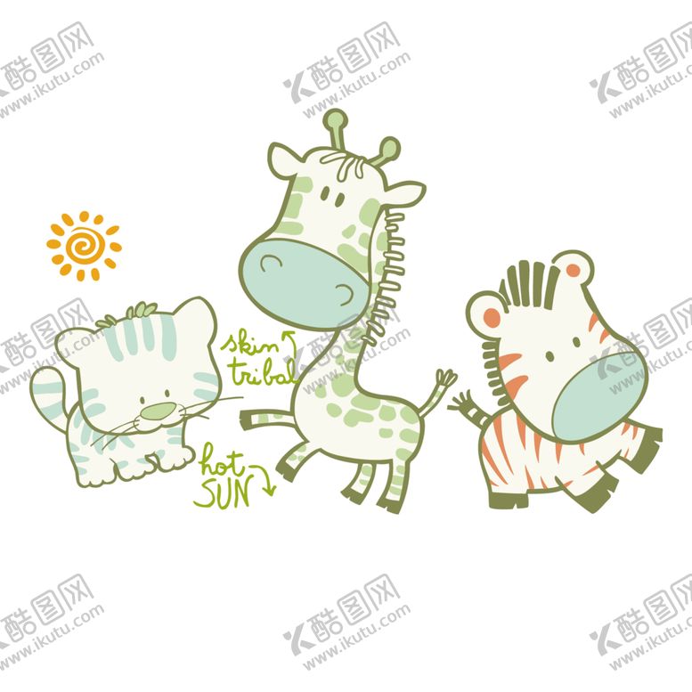 编号：97796909290546418152【酷图网】源文件下载-卡通小动物素材