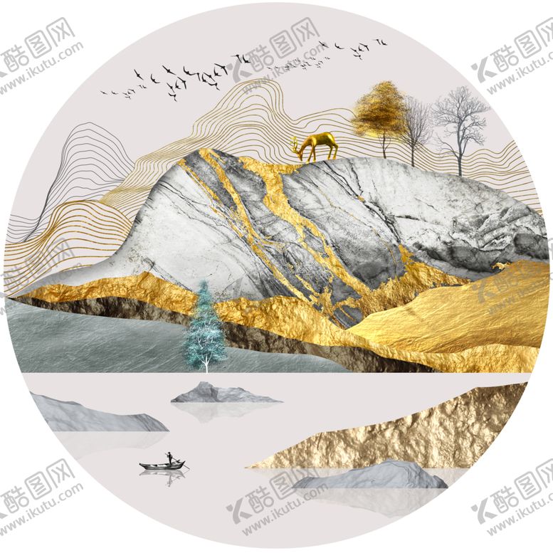 编号：45602505120159188335【酷图网】源文件下载-中国山水装饰画