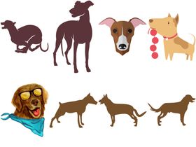 卡通狗可爱犬类宠物