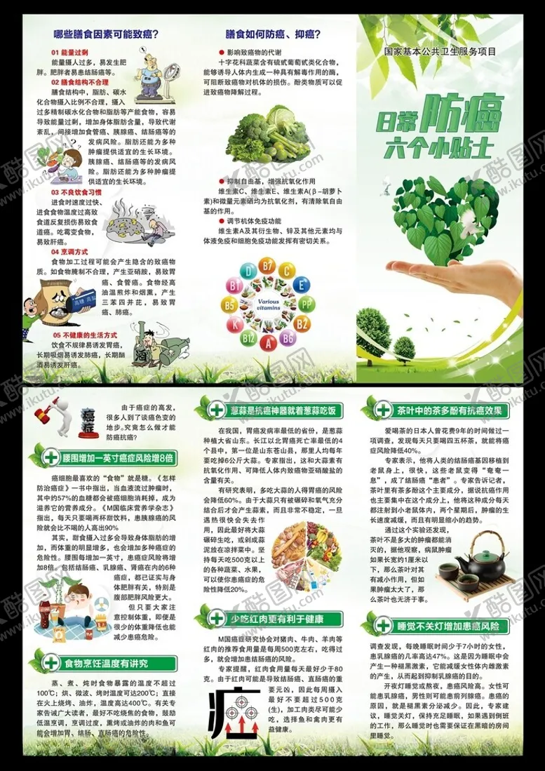编号：69947602051201194951【酷图网】源文件下载-日常防癌小贴士折页