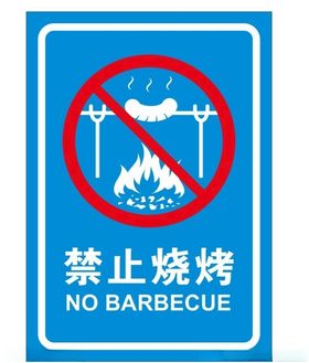 矢量禁止烧烤