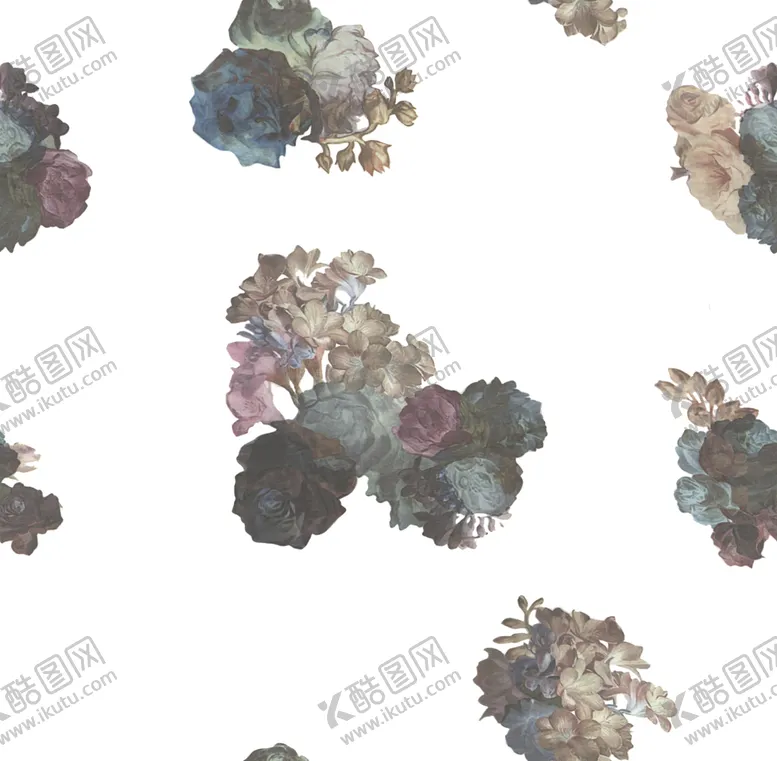 编号：41321006301511242758【酷图网】源文件下载-复古深色花