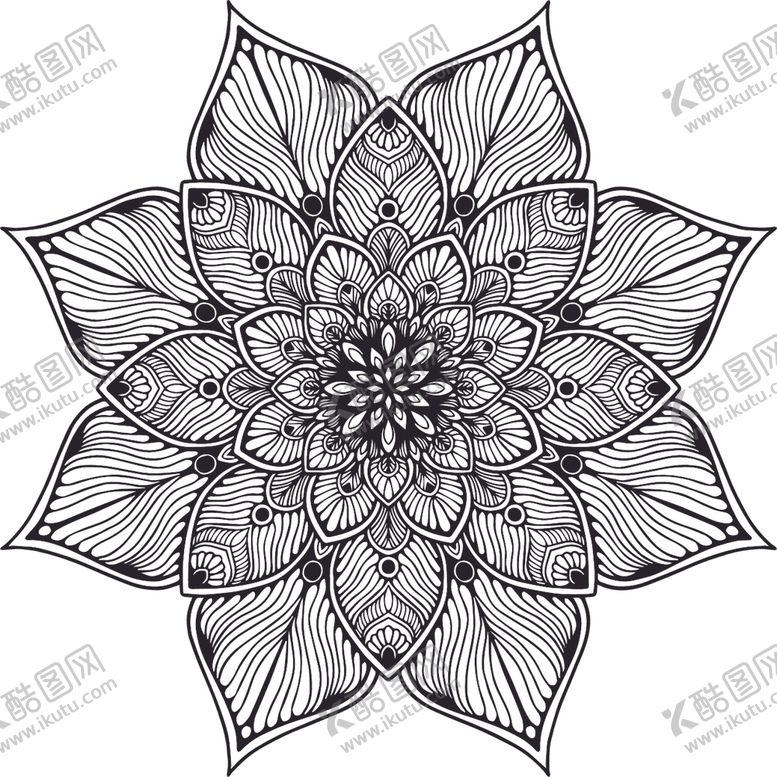 编号：67527410110747239506【酷图网】源文件下载-曼陀罗花纹