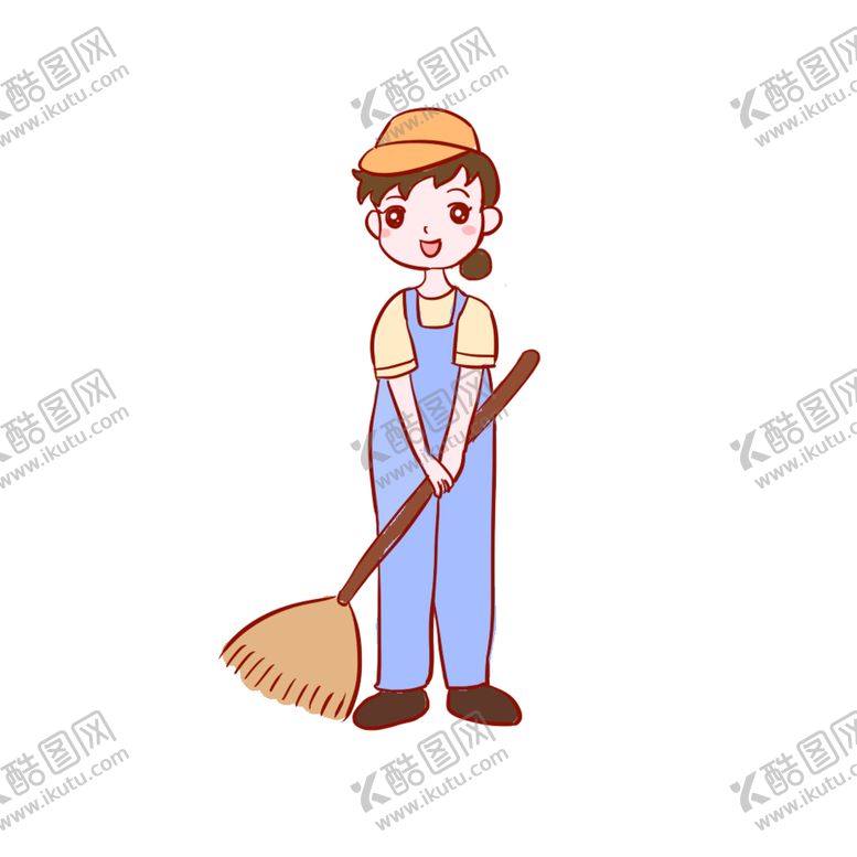 手绘劳动人民建筑工卡通扁平插画卡通漫画物可爱卡通