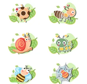 卡通昆虫素材