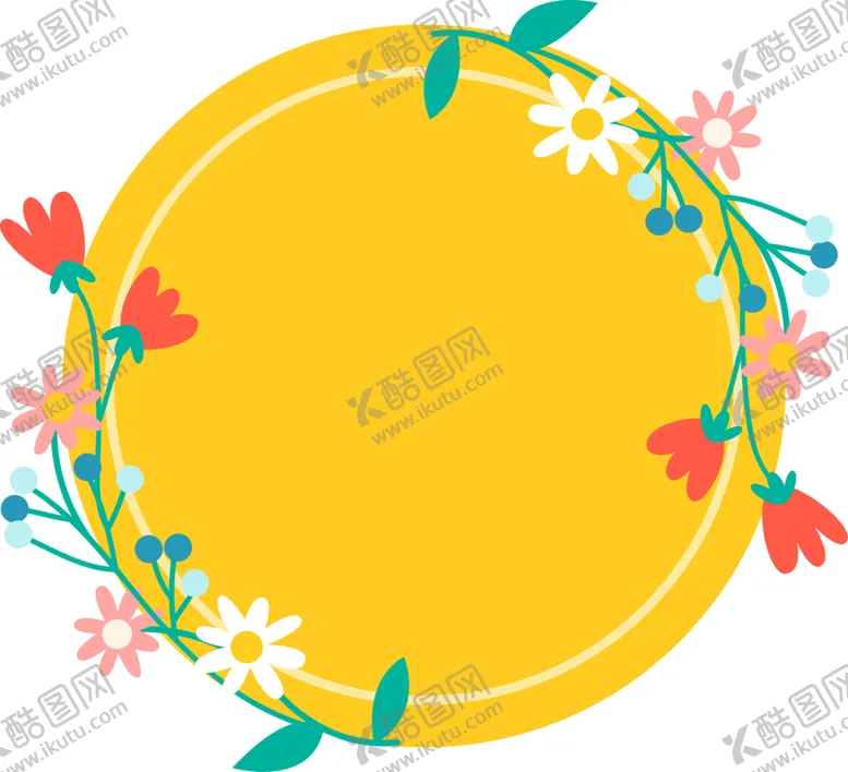 编号：17782001261702022716【酷图网】源文件下载-花朵标签免抠图