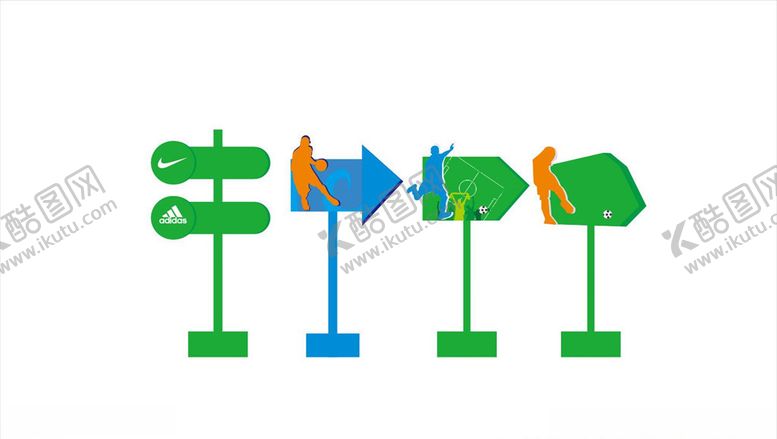 编号：60549810261655043046【酷图网】源文件下载-健康步道指路牌