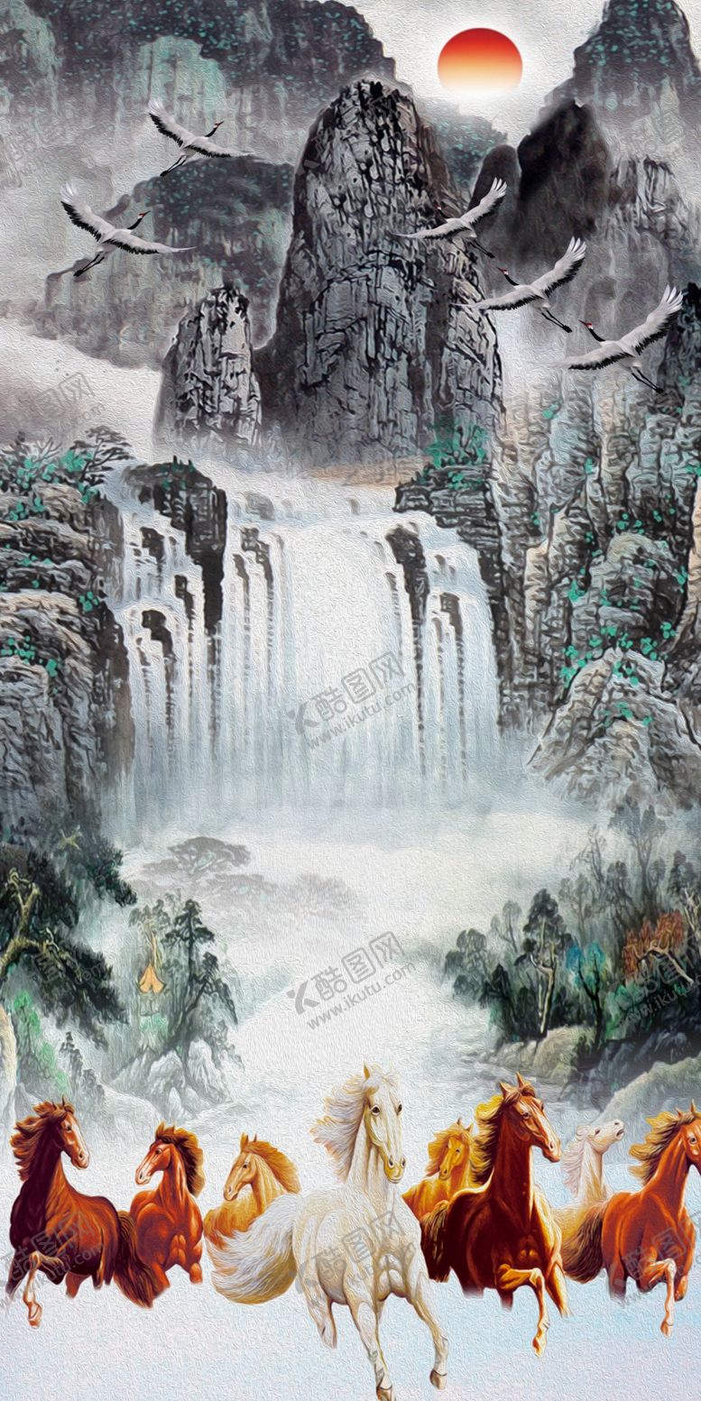编号：12636905181113464271【酷图网】源文件下载-山水画